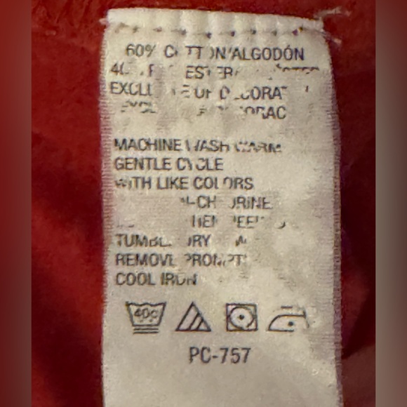 👕Mens long Sleeve Baseball Shirt Burnt Orange and Navy Color Izod Brand Size XXL - Picture 4 of 5